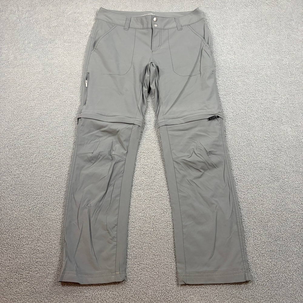 Columbia Convertible Pants Womens 8 Long Gray Omni-Shield AK8120 Hiking Cargo